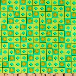  44 Wide Chi Chi Grid Green Fabric By The Yard Arts 