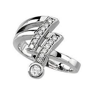 Unusual 0.35 Carat Total Weight Diamond Right Hand Ring set in 14 kt 