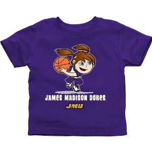   Dukes Toddler Girls Basketball T Shirt   Purple