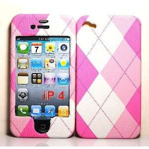  Pink & White Checker Fabric Style Snap on Hard Protective 