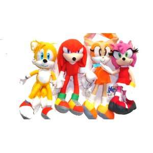   Knuckles, Tails, Cream and Amy Rose   4 Pieces Doll Set (Great Gift