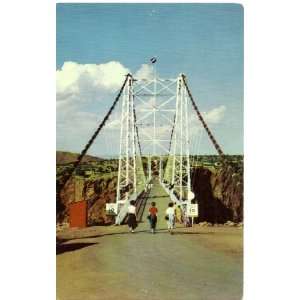 1960s Vintage Postcard Royal Gorge Suspension Bridge   Canon City 