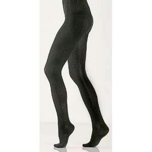 Black Bamboo Cable Tights By Foot Traffic 