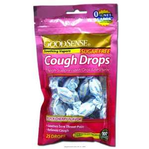 Sugar free Black Cherry Cough Drops, Cough Drops Sgrfr Blk Chry 25, (1 