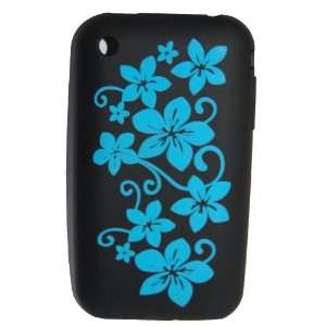 KingCase iPhone 3G & 3GS * Hawaiian Flowers * Soft Silicone Laser Case 