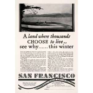  1929 Ad San Francisco California Tourism Bureau Golf 