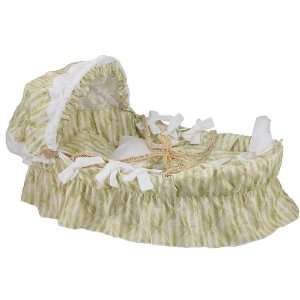  Green Buttons Moses Basket