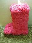 new Mixit hot pink super soft and fuzzy slipper boots 5/6 faux fur 