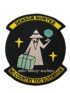 AREA 51 MILITARY INTELLIGENCE NRO SENSOR HUNTER SPACE BLACK OPS PATCH 
