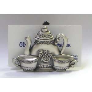  Name Card Holder   Coffee Pot/2 Cups