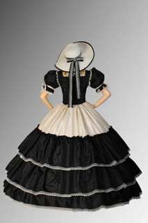 Civil War Dress No. 39 / Black, Cream , Size XL