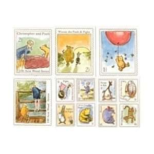  Classic Winnie the Pooh Stamp themed Stickers Toys 