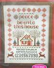 Sampler Christmas Peace Unto This House STAMPED Cross Stitch Kit 