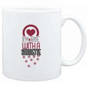  Mug White  in love with a Saxonette  Instruments Sports 