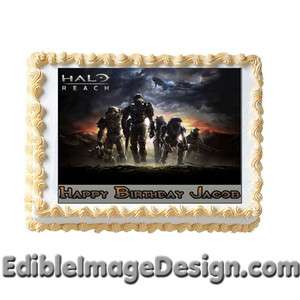 HALO REACH #1 Edible Cake Party Topper Decoration  