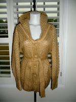 NWT ARDEN B TAN TAUPE SZ S CARDIGAN BUTTON UP SWEATER  