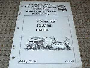 New Holland 326 Baler Dealers Parts Manual  