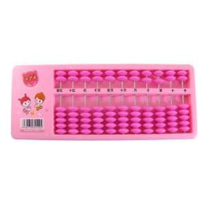 Como Children Educational Tool Magenta Beads Plastic Frame Abacus Pink