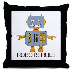  Robots Rule Decorative Throw Pillow, 18