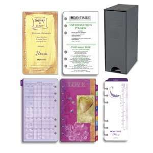  Day Timer Portable Flavia Daily Planner Refill with Storage 