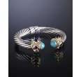 david yurman aqua chalcedony and silver renaissance 5mm cable cuff