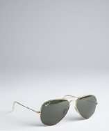 ray ban gold metal classic polarized aviator sunglasses