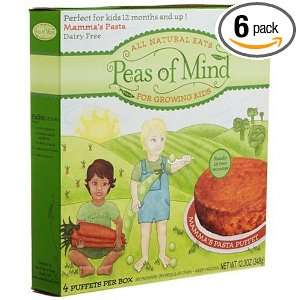 Peas of Mind Mammas Pasta Puffet, 4 Count Boxes (Pack of 6)  