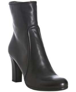 Prada black leather side zip ankle boots  