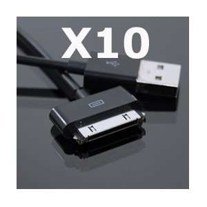  10 x Extra Long 6Ft BLACK USB Charging Cable for ALL 