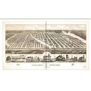 Historic Asbury Park 2). New Jersey, c. 1881 (M) Panoramic Map Poster 