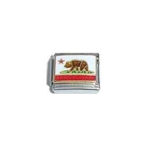  California State Flag Italian Charm Bracelet Link Jewelry