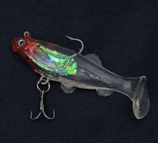 1pcs Soft Walleye Fish Bait Bass Fishing Lure Hooks 5CM  