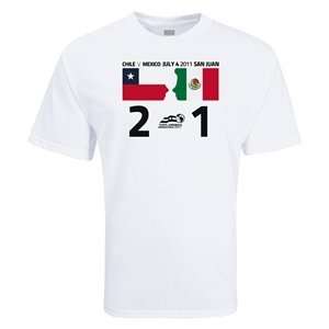 Euro 2012   Copa America 2011 Chile 2 1 Mexico Result T Shirt  