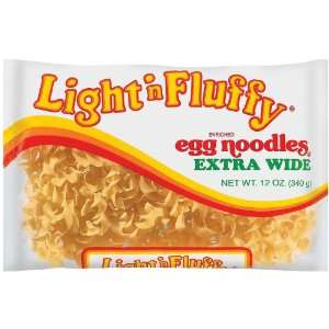 Light N Fluffy Egg Noodles, Extra Wide, 12 oz (Pack of 12)  