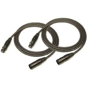  2 PACK 10 FT 3 PIN XLR MICROPHONE MIC PATCH CABLE CORDS 