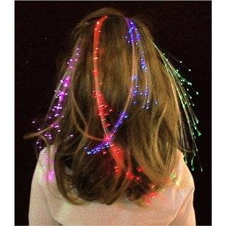   Glowbys LED Fiber Optic Light Up Hair Barrette   Rainbow Toys & Games