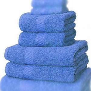 ITALIAN 100% Egyptian Cotton 4 PC Washcloth Set, SKY BLUE  