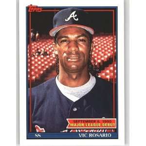 com 1991 Topps Debut 90 #135 Vic Rosario   Atlanta Braves (MLB Debut 