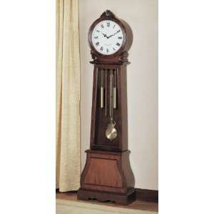  Grandfather Floor standing Clock in Cherry Wood with Round Face 