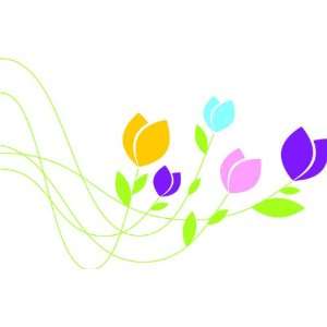  Colorful Flower Design Picture Decoration   Removable 