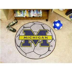  Michigan Wolverines NCAA Soccer Ball Round Floor Mat (29 