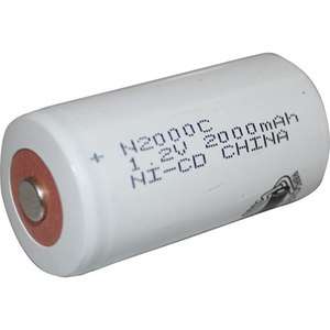 Size Rechargeable Battery 2000mAh NiCd 1.2V Flat Top Cell  