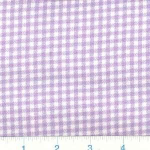  45 Wide Flannel Plaid Lilac & White Fabric By The Yard 