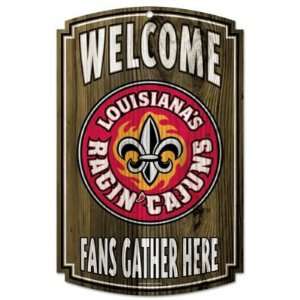   Wincraft Lousiana Lafayette Ragin Cajun Wood Sign