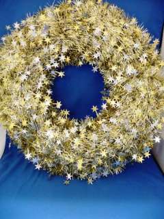 Tinsel Gold & Silver Star Wreath #18W STA  