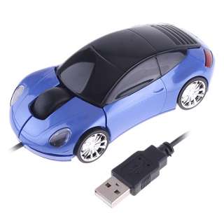 Blue USB 3D Car Shape Optical Mice Mouse For PC Laptop  