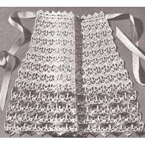 Vintage Crochet PATTERN to make   Scallop Hostess Holiday APRON. NOT a 