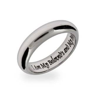 My Heart Is Yours Forever Stainless Steel Poesy Ring Size 5 (Sizes 5 6 