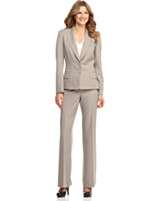 Anne Klein Petite Suit, Notched Shawl Collar Jacket, Ruched Cami 