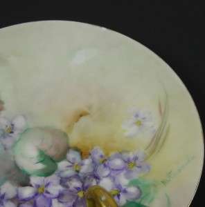 Vintage Thomas Sevres Bavaria, Handpainted Porcelain Lemon Dish Plate 